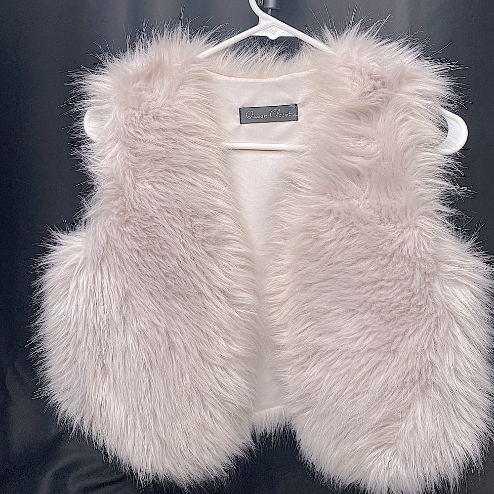 Fuzzy sleeveless vest